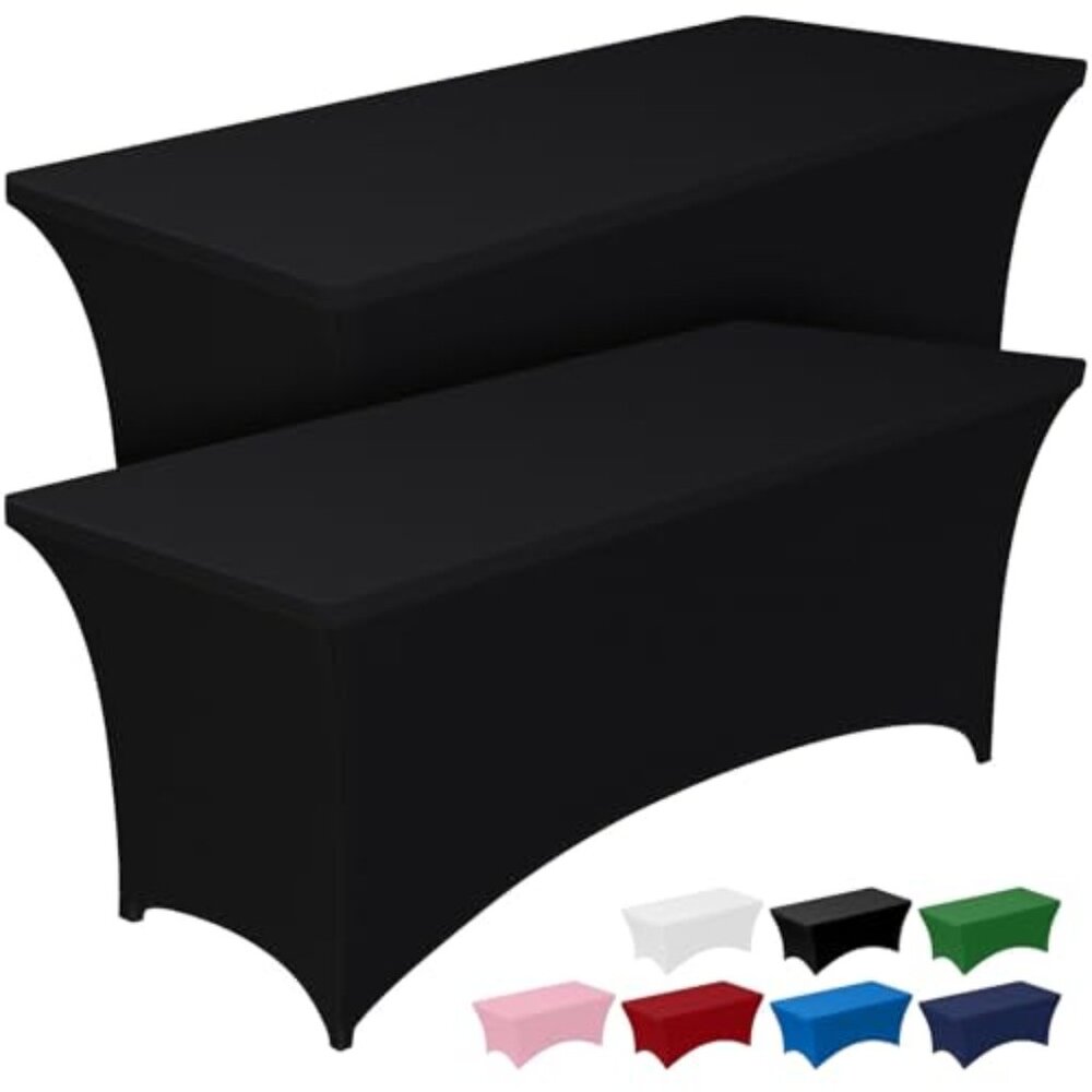 Spandex Tablecloth 6ft - 2‎ Pack